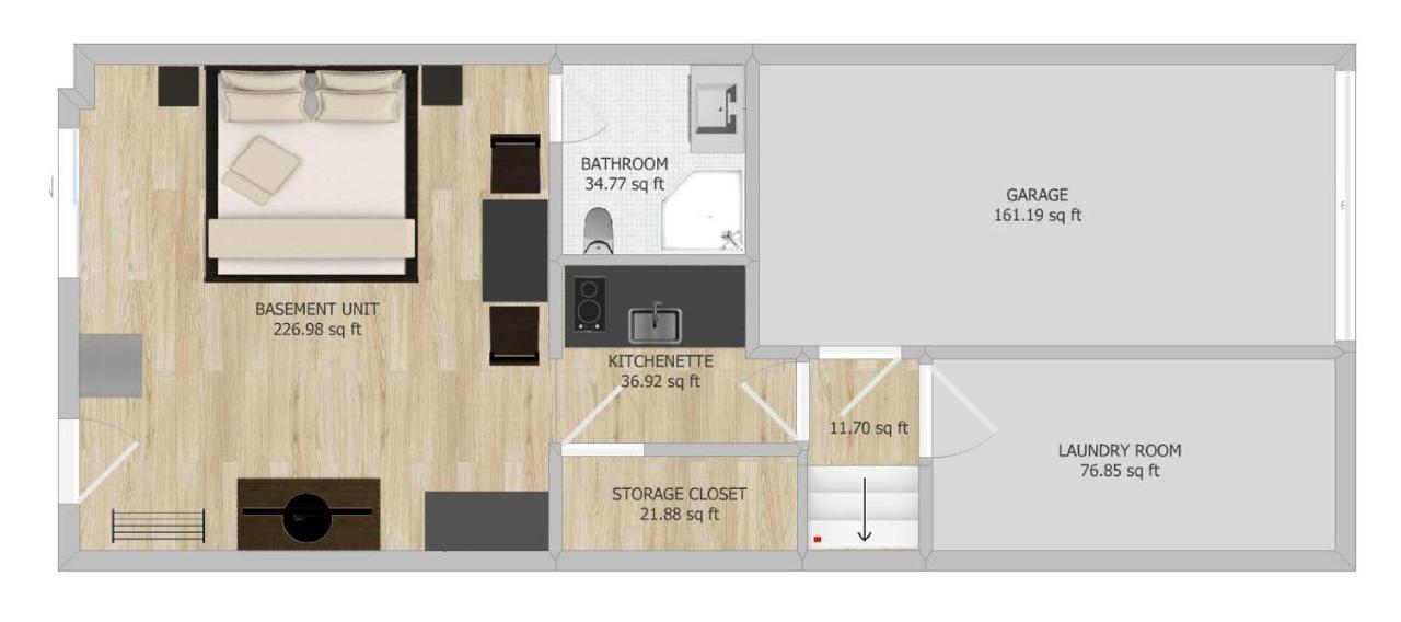 Modern Studio W King Bed - Central Ottawa Luaran gambar